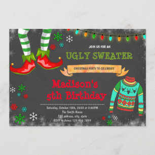 Invitación del partido de los Navidades suéteres f