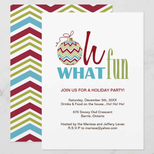 Invitación del partido de Navidades de Chevron div (Anverso / Reverso)