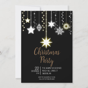 Invitación del partido de Navidades elegantes