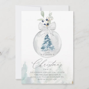 Invitación del partido de Navidades elegantes