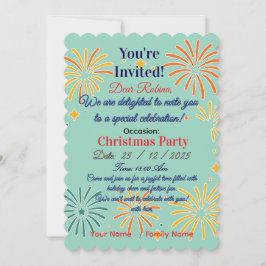 Invitación del partido de Navidades elegantes