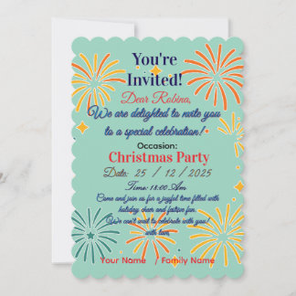 Invitación del partido de Navidades elegantes