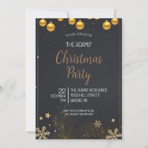 Invitación del partido de Navidades elegantes