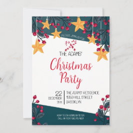 Invitación del partido de Navidades elegantes