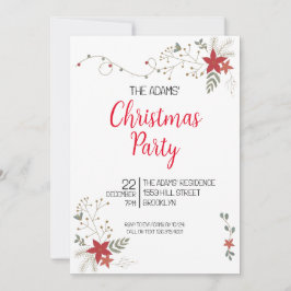 Invitación del partido de Navidades elegantes