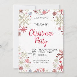 Invitación del partido de Navidades elegantes