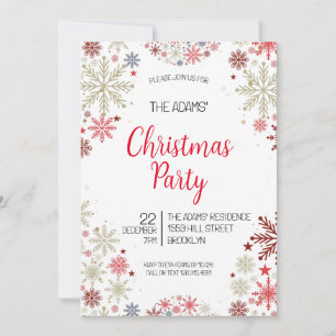 Invitación del partido de Navidades elegantes