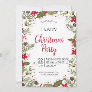 Invitación del partido de Navidades elegantes