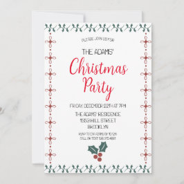 Invitación del partido de Navidades elegantes