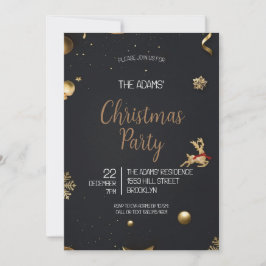 Invitación del partido de Navidades elegantes
