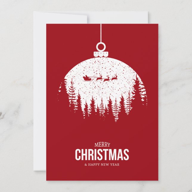 Invitación del partido de Navidades elegantes (Reverso)