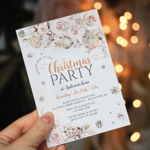 Invitación del partido de Navidades elegantes