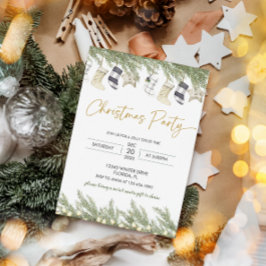 Invitación del partido de Navidades elegantes