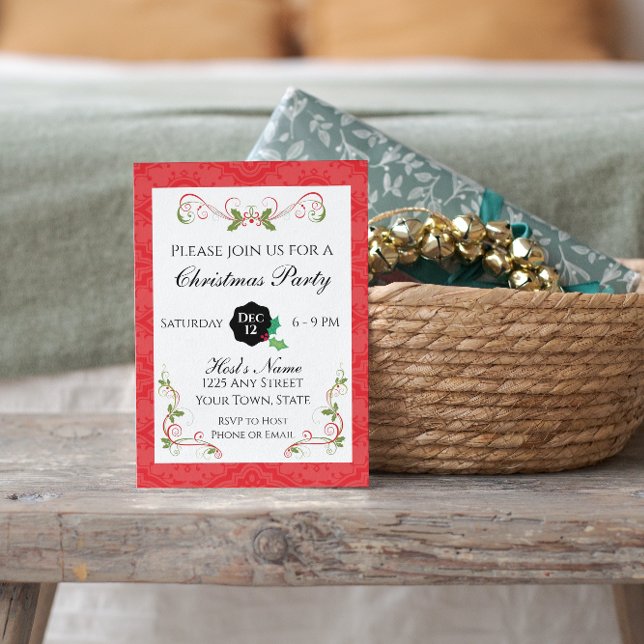Invitación del partido de Navidades elegantes (Subido por el creador)