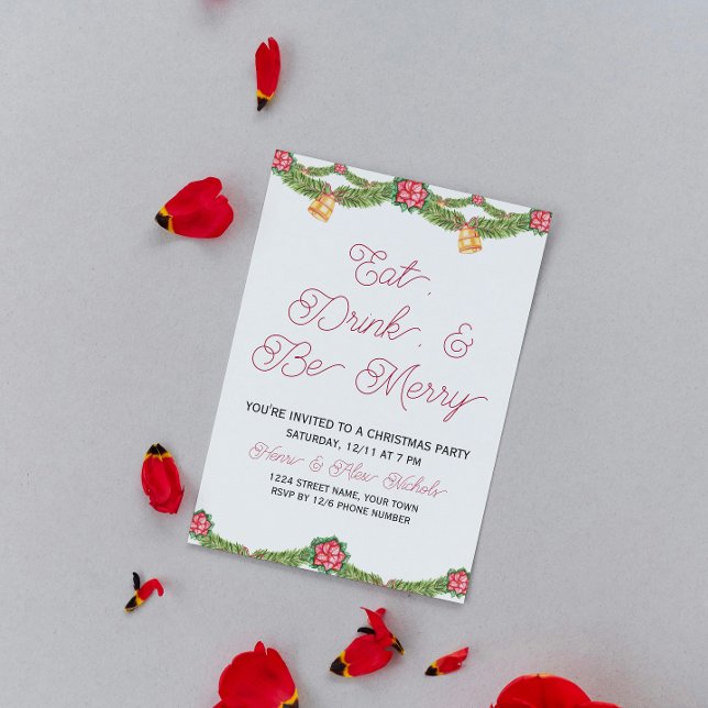 Invitación del partido de Navidades elegantes (Subido por el creador)