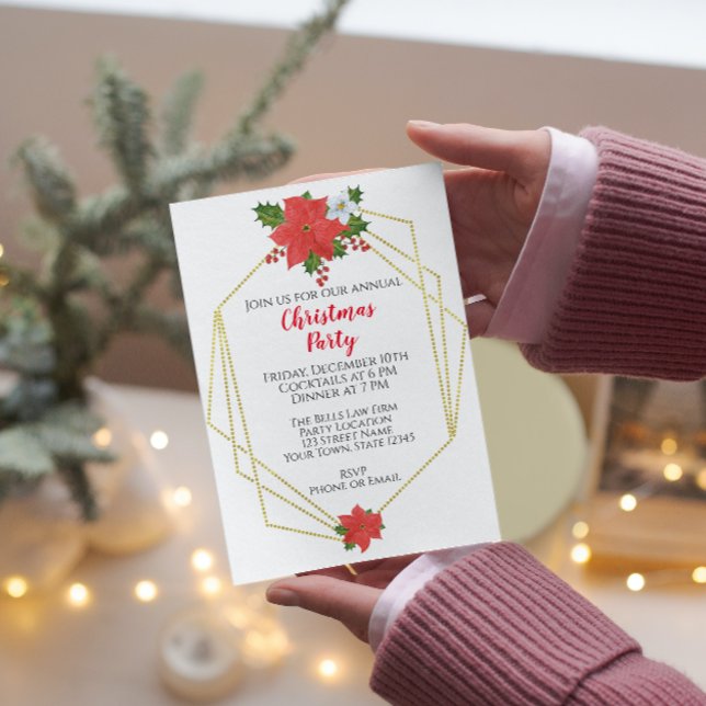 Invitación del partido de Navidades elegantes (Subido por el creador)