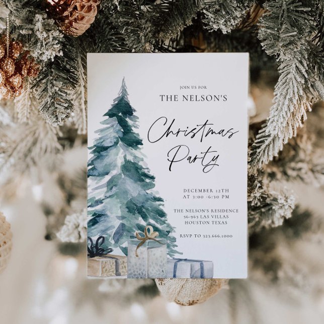 Invitación del partido de Navidades elegantes (Subido por el creador)