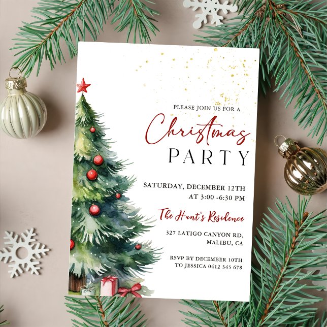 Invitación del partido de Navidades elegantes (Subido por el creador)