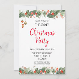 Invitación del partido de Navidades elegantes