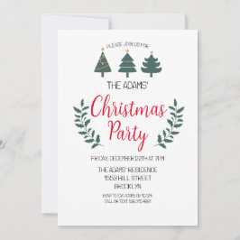 Invitación del partido de Navidades elegantes