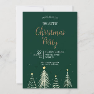 Invitación del partido de Navidades elegantes