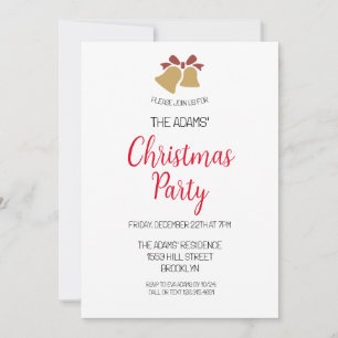 Invitación del partido de Navidades elegantes