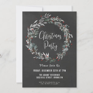 Invitación del partido de Navidades elegantes