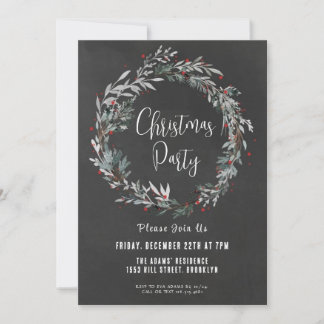 Invitación del partido de Navidades elegantes