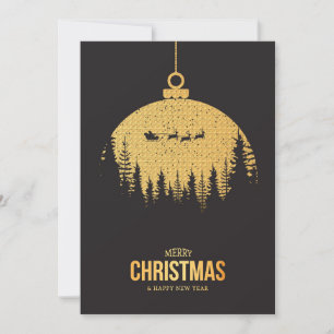 Invitación del partido de Navidades elegantes negr