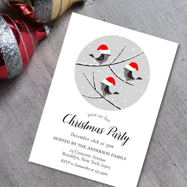 Invitación del partido de Navidades Red Santa Hat  (Subido por el creador)