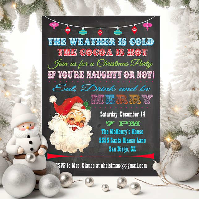 Invitación del partido de Navidades Retro Chalkboa (Subido por el creador)