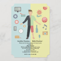 Invitación del partido de retiro de cambio de vida