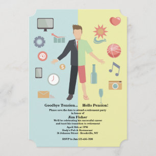 Invitación del partido de retiro de cambio de vida