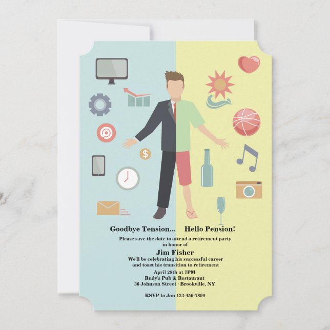 Invitación del partido de retiro de cambio de vida (Anverso)