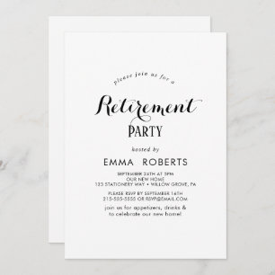 Invitación del partido de retiro de guiones modern