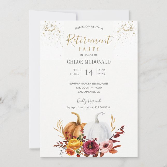  Invitación del partido de retiro de otoño (Anverso)