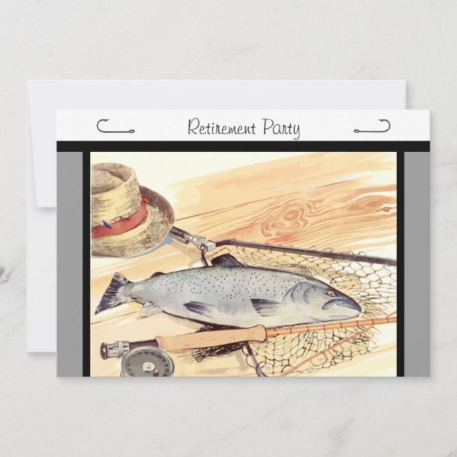 Invitación del partido de retiro de pesca de mosca (Anverso)