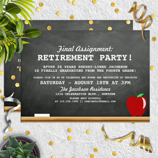 Invitación del partido de retiro de profesores