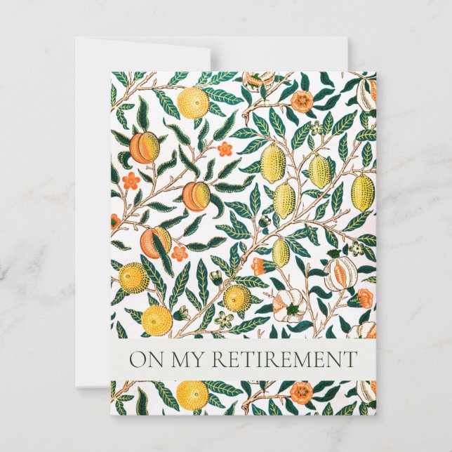 INVITACIÓN DEL PARTIDO DE RETIRO DE WILLIAM MORRIS (Anverso)