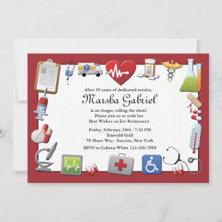 Invitación del partido de retiro médico