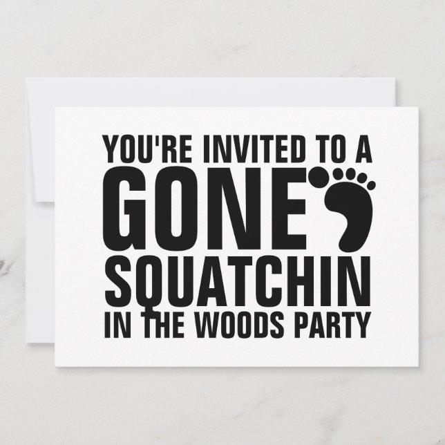 INVITACIÓN DEL PARTIDO DE SQUATCHIN GONE (Anverso)
