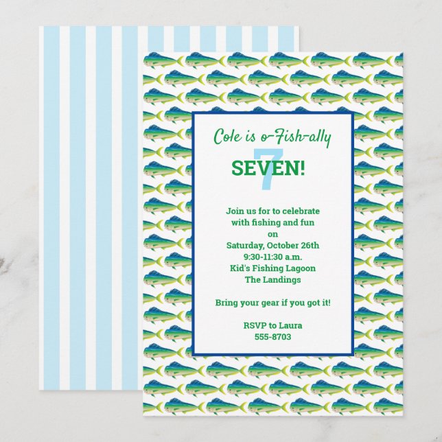 Invitación del partido Deep Sea Fishing Mahi (Anverso / Reverso)