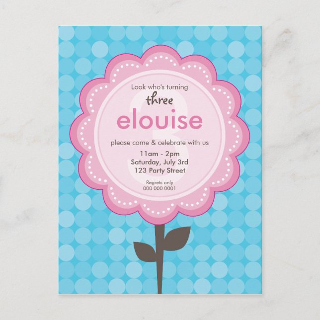 INVITACIÓN DEL PARTIDO DEL CUMPLEAÑOS :: Daisy 1 n (Anverso)
