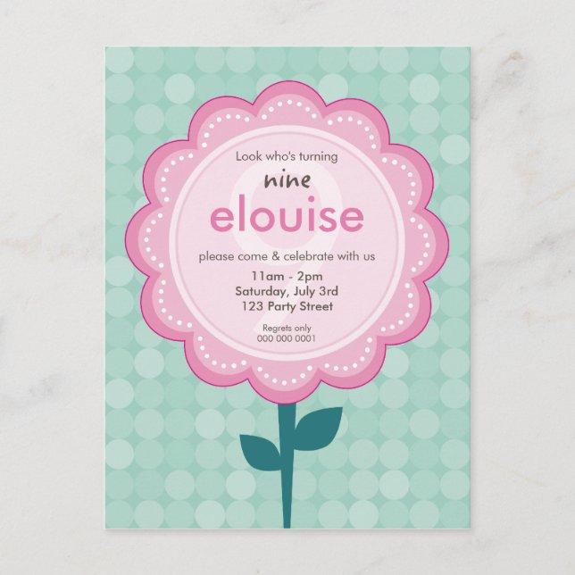 INVITACIÓN DEL PARTIDO DEL CUMPLEAÑOS :: Daisy 3 n (Anverso)