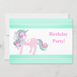 INVITACIÓN DEL PARTIDO DEL CUMPLEAÑOS UNICORN AQUA