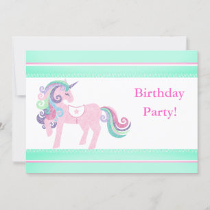 INVITACIÓN DEL PARTIDO DEL CUMPLEAÑOS UNICORN AQUA