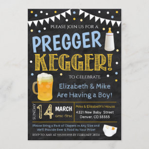 Invitación del Partido del Embarazo Kegger