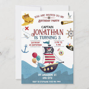 Invitación del Partido del Niño Ahoy al cumpleaños
