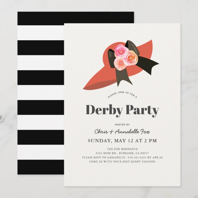 Invitación del Partido Derby de los Grandes Gorras (Anverso / Reverso)