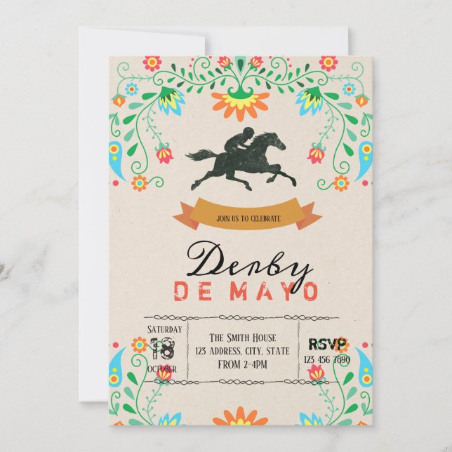 Invitación del partido Derby de Mayo (Anverso)